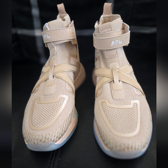 Apl Superfuture High Top Sneaker In Gold Beige NWOT - Picture 2 of 8